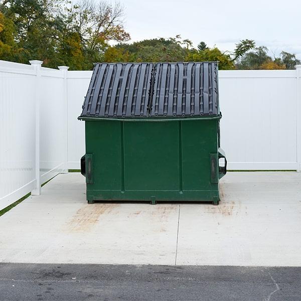 commercial dumpsters prohibits certain materials from being positioned in their dumpsters, including hazardous waste and electronics